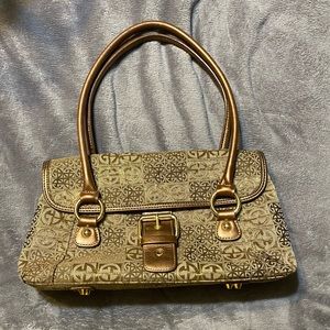 Shiny Brown and Gold Giani Bernini Purse/handbag